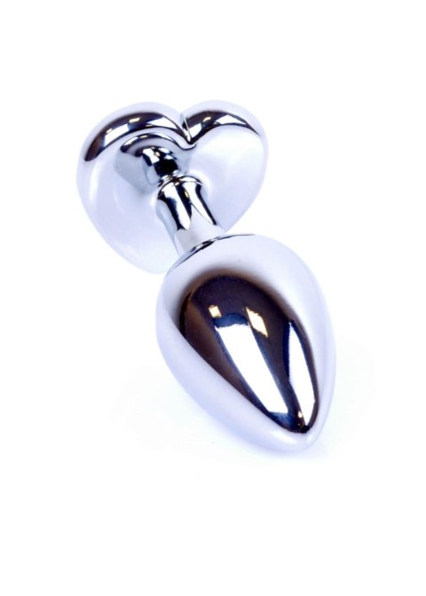 Plug-Jewellery Silver Heart PLUG- Clear B - Series HeavyFun