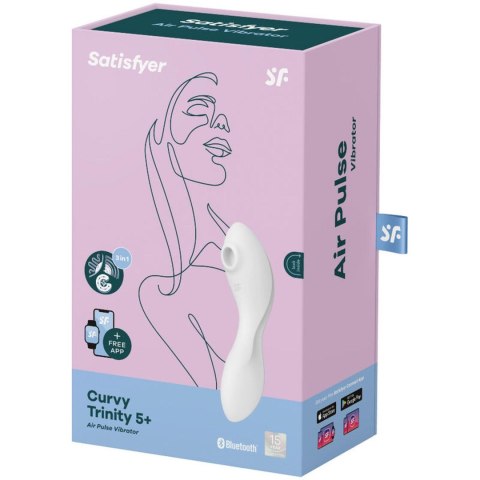 Stymulator-Curvy Trinity 5 Connect App (White) Satisfyer