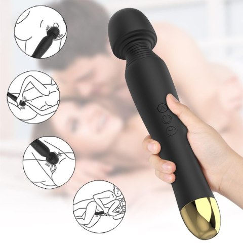 Stymulator-Silicone Massager Black USB 6 Vibration B - Series Fox