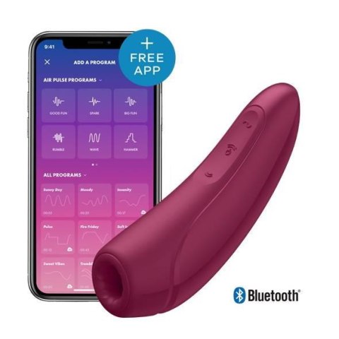 Wibrator - Curvy 1+ Air Pulse Stimulator + Vibration Rose Red Satisfyer