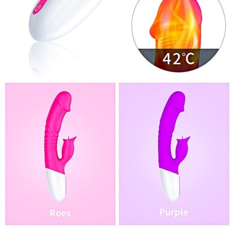 Wibrator-Silicon, Vibrator 7 Function and Heating Mode, Purple B - Series Fox