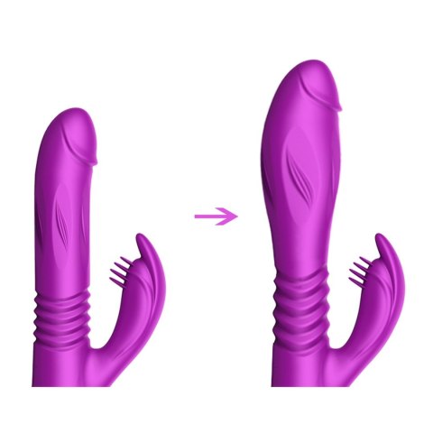 Wibrator-Silicone Vibrator USB 10 Function + Expander and Thrusting Function B - Series Fox