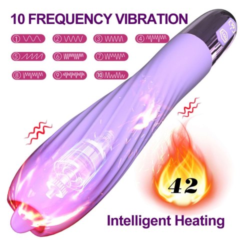 Wibrator-Silicone Vibrator USB, 10 vibration modes, Heating B - Series Fox