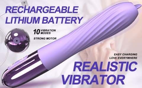 Wibrator-Silicone Vibrator USB, 10 vibration modes, Heating B - Series Fox