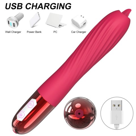 Wibrator-Silicone Vibrator USB, 10 vibration modes, Heating B - Series Fox