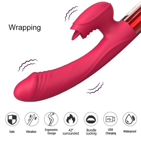 Wibrator-Silicone Vibrator USB, 10 vibration modes, Heating B - Series Fox