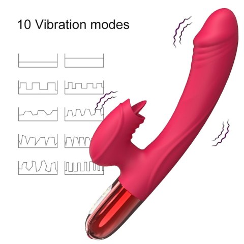 Wibrator-Silicone Vibrator USB, 10 vibration modes, Heating B - Series Fox