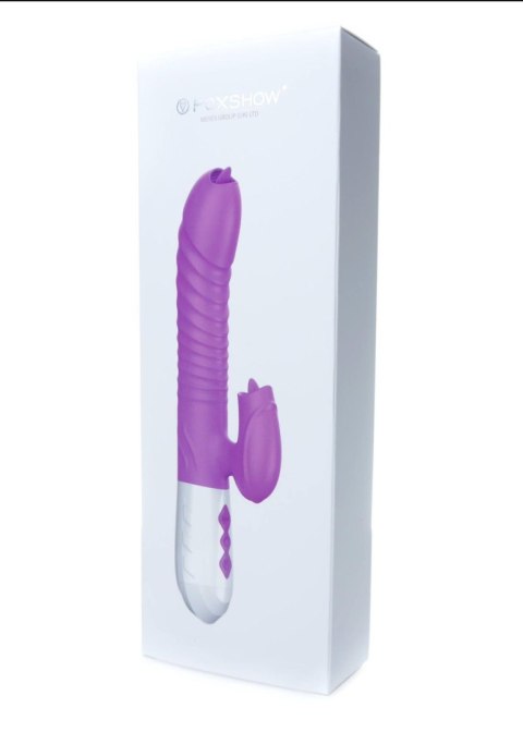 Wibrator-Silicone Vibrator USB 7 Function and Thrusting Function / Heating, pink B - Series Fox