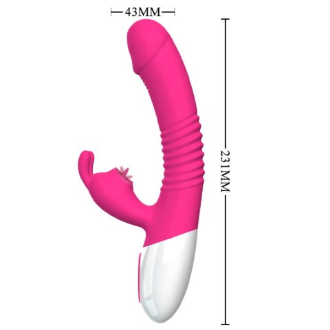 Wibrator- Silicone Vibrator USB 7 Powerful Licking and Thrusting Modes B - Series Fox