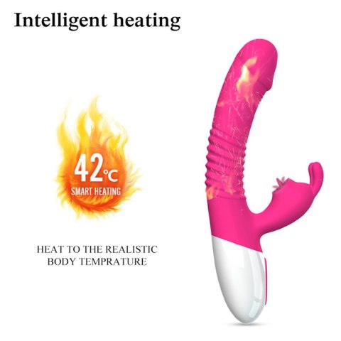 Wibrator- Silicone Vibrator USB 7 Powerful Licking and Thrusting Modes B - Series Fox