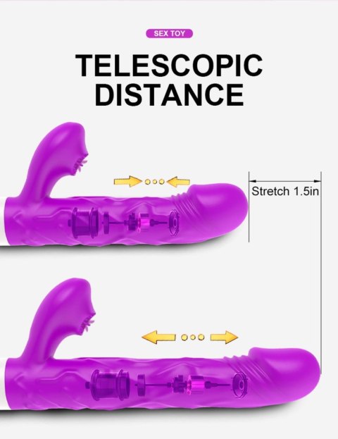 Wibrator- SiliconeTongue Vibrator, USB 10 Function B - Series Fox