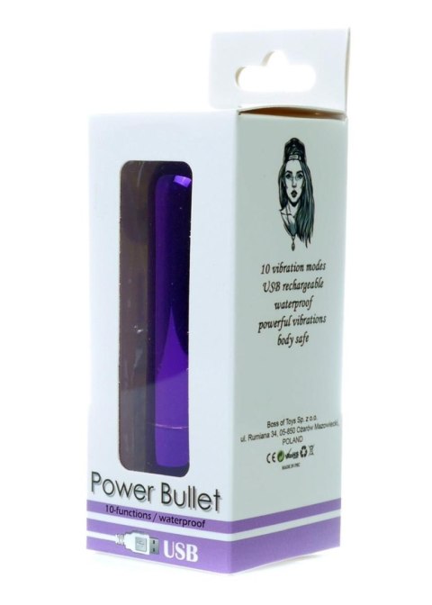 Power Bullet USB 10 functions Glossy Purple B - Series Vision