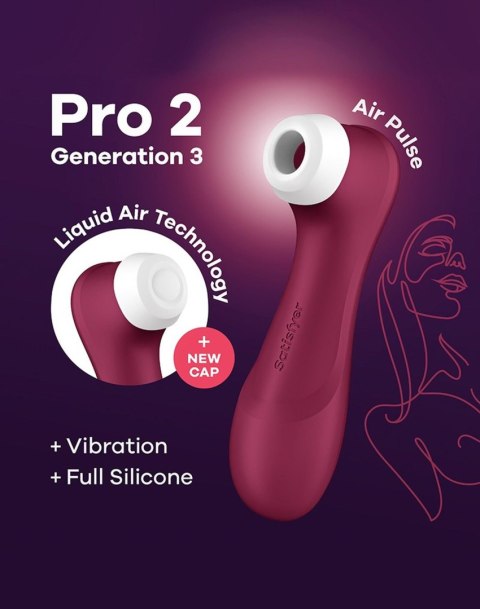 Pro 2 Generation 3 with Liquid Air wine red Satisfyer