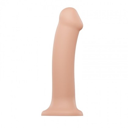 SEMI-REALISTIC DUAL DENSITY BENDABLE DILDO VANILLA - XL Strap-on-me