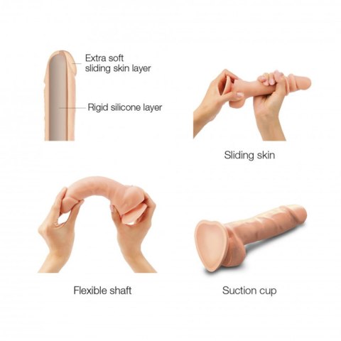 SLIDING SKIN REALISTIC DILDO VANILLA M Strap-on-me