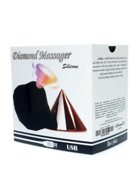 Stymulator-Diamond Air Massager USB 7 Function Red Gold B - Series Smart