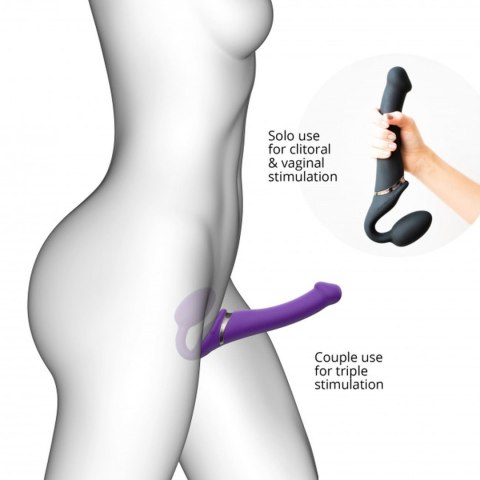 VIBRATING STRAP-ON - M - PURPLE Strap-on-me