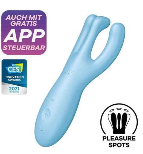 Wibrator-Threesome 4 Connect App (Blue) Satisfyer