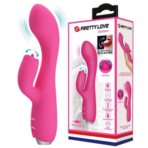 PRETTY LOVE - GLORIA Pink, 12 vibration functions 3 pulse wave settings Memory function Pretty Love