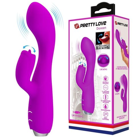 PRETTY LOVE - GLORIA Purple, 12 vibration functions 3 pulse wave settings Memory function Pretty Love