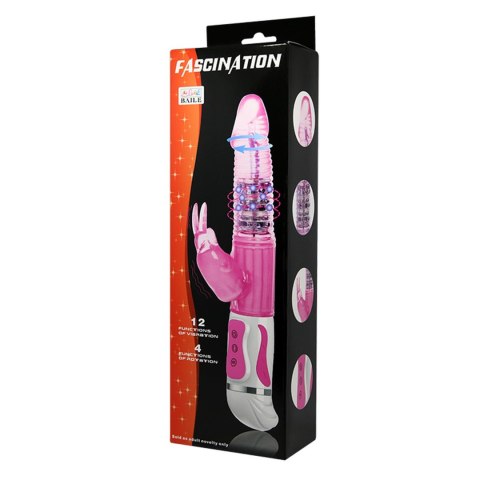 BAILE- Fasination Vibrator Pink,12 vibration functions 4 rotation functions Baile