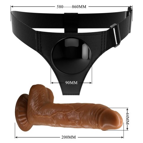 PRETTY LOVE - HARNESS BRIEFS- Micheal, Universal Strap-On, 7.0'' Dildo Pretty Love