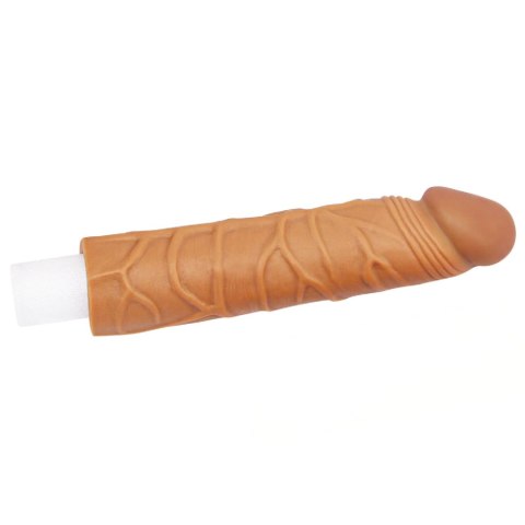 Add 1"" Pleasure X Tender Penis Sleeve Brown Lovetoy