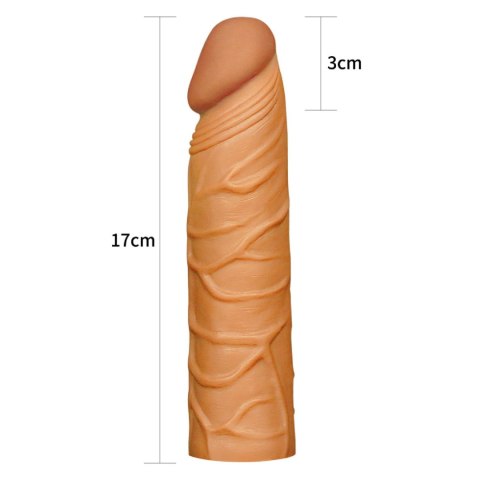 Add 1"" Pleasure X Tender Penis Sleeve Brown Lovetoy