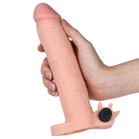 Add 3"" Pleasure X Tender Vibrating Penis Sleeve Lovetoy