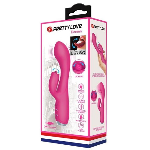 PRETTY LOVE - GLORIA Pink, 12 vibration functions 3 pulse wave settings Memory function Pretty Love