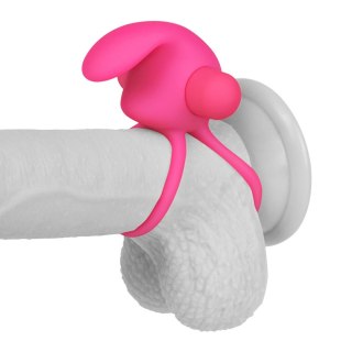 Power Clit Duo Silicone Cockring Pink Lovetoy