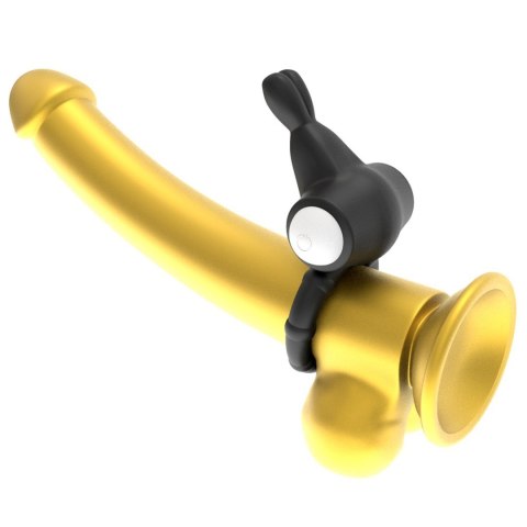 Power Clit Silicone Cockring Black Lovetoy