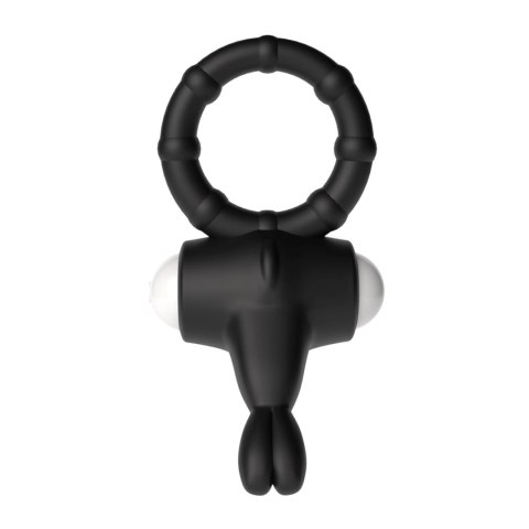 Power Clit Silicone Cockring Black Lovetoy