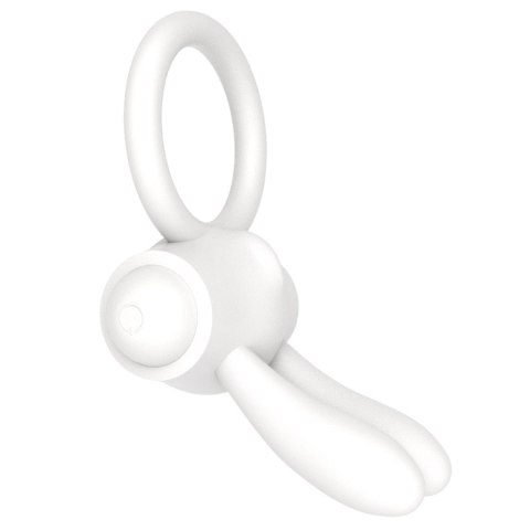 Power Clit Silicone Cockring White Lovetoy