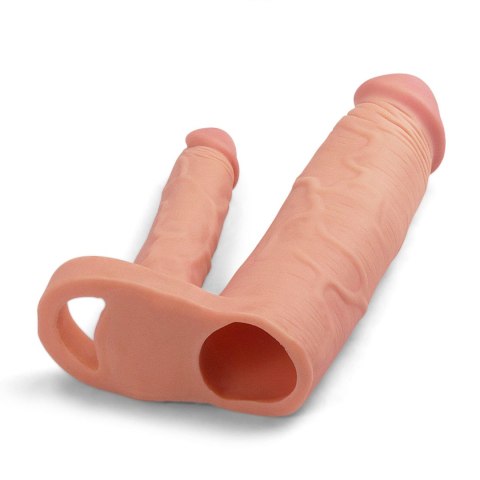 Add 2"" Pleasure X Tender Double Penis Sleeve Lovetoy