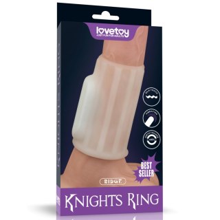 Vibrating Ridge Knights Ring (White) Lovetoy