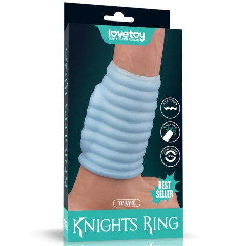 Vibrating Wave Knights Ring (Blue) Lovetoy