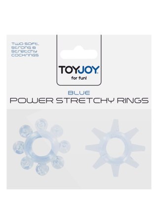 Power Stretchy Rings 2pcs Blue ToyJoy