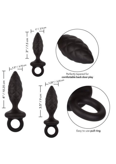 Silicone Anal Probe Kit Black Calexotics