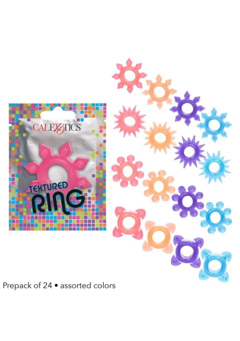 Textured Ring 24 pcs Multicolor Calexotics