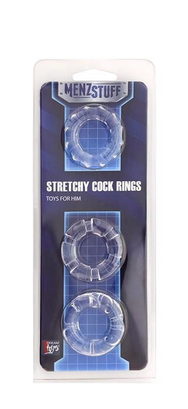 MENZSTUFF STRETCHY COCK RINGS CLEAR Dream Toys