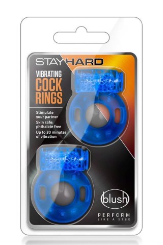 STAY HARD VIBRATING COCK RINGS 2PACK Blush