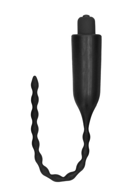 E-Stimulation Vibrating Urethral Sounding Plug - Black ShotsToys