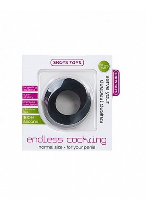 Endless Cockring - Regular - Black ShotsToys