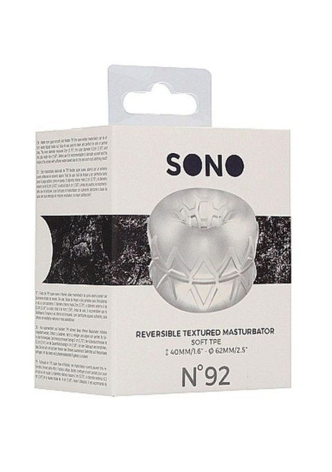 N0. 92 - Reversible Masturbator and Bumper - Transparent Sono