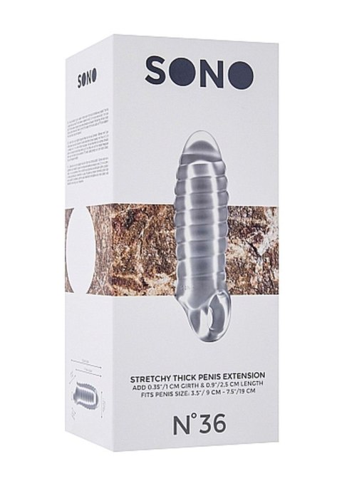 No.36 - Stretchy Thick Penis Extension - Translucent Sono