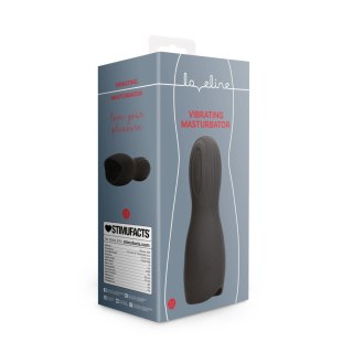 Vibrating Masturbator Sleeve - Licorice Black Loveline