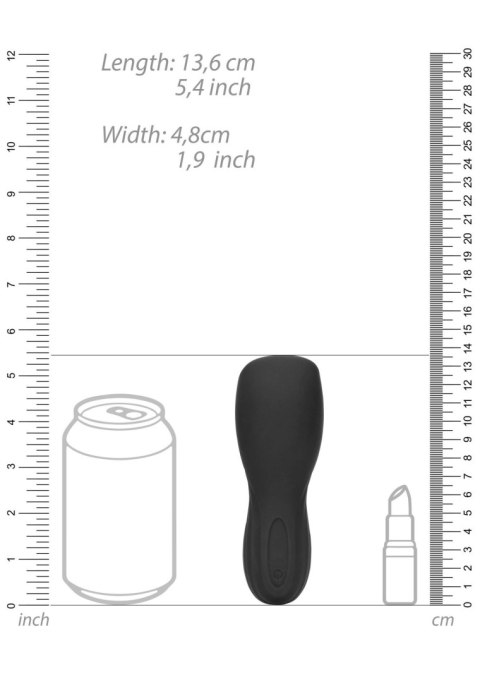 Vibrating Masturbator Sleeve - Licorice Black Loveline