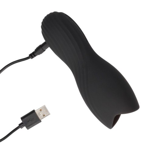 Vibrating Masturbator Sleeve - Licorice Black Loveline