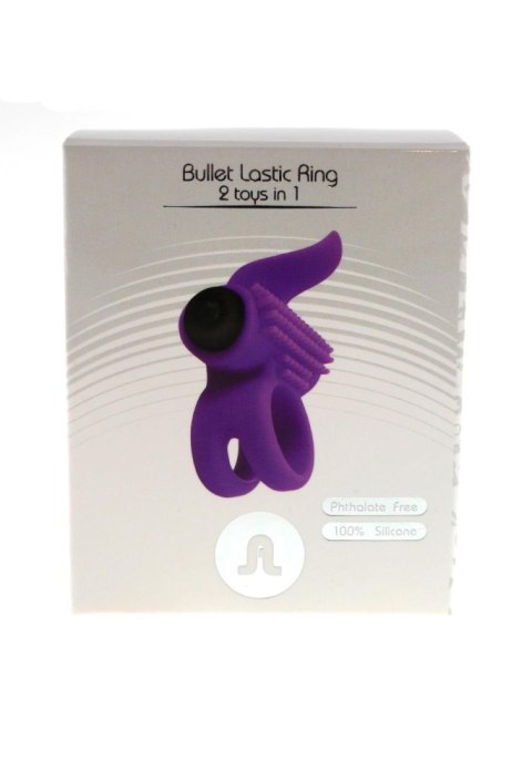 Pierścień-Wibrator - Bullet Lastic Ring.Func:1.Medical Silicon. Violet Adrien Lastic